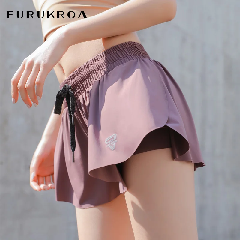 

Summer Running Shorts Women Marathon Quick Dry Shorts Gym Fitness Loose Sport Shorts Breathable Yoga Shorts Sportswear X296B