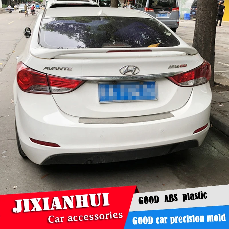 Для Hyundai Elantra спойлер 2012-2014 LED свет ABS пластик Материал заднее крыло автомобиля