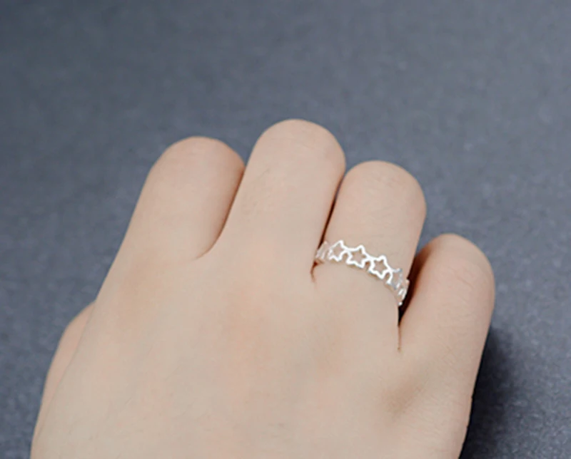 Женское Винтажное кольцо из серебра 925 пробы в виде звезды | Украшения и