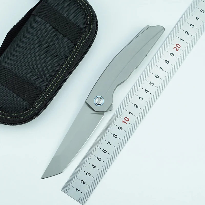 Складной нож LEMIFSHE RFT Flipper лезвие M390 рукоятка из титанового сплава походный