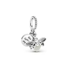 Женская подвеска Двойная пчела из серебра 925 пробы