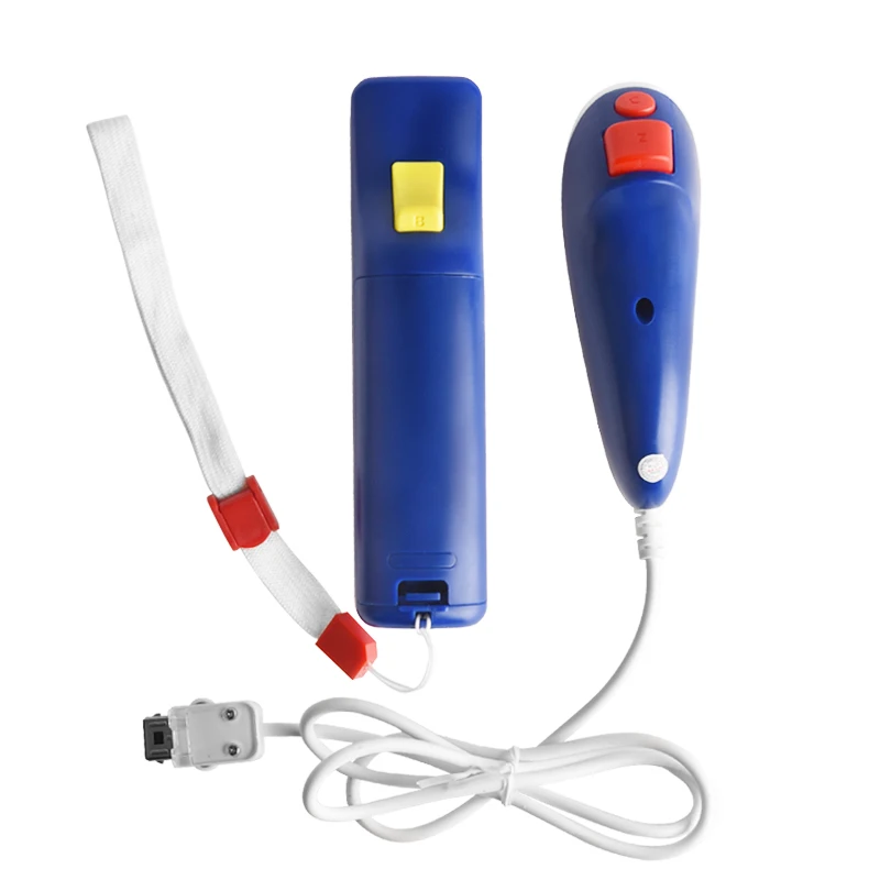 

2 in 1 for Nintendo Wii Nunchuck Built-in Motion Plus Wireless Remote Gamepad Controller Joypad with Silicone Case Motion Sensor