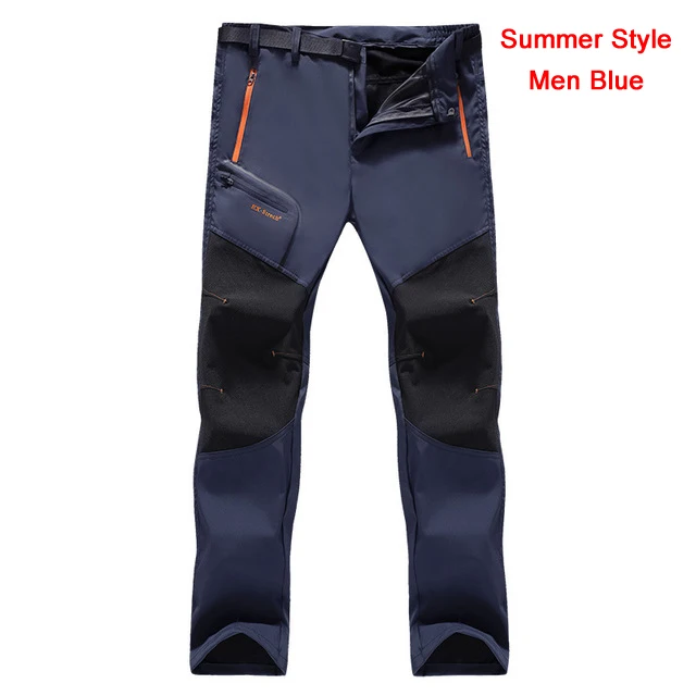Men Blue 6XL горная кожа женские мужские водонепроницаемые походные спортивные штаны летние быстросохнущие дышащие уличные треккинговые походные брюки VA234 - Color: Men Blue