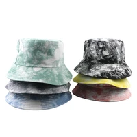 new fashion unisex luxury unisex ink painting bucket hats for women men tie dye print outdoor summer fisherman cap chapeau femme
