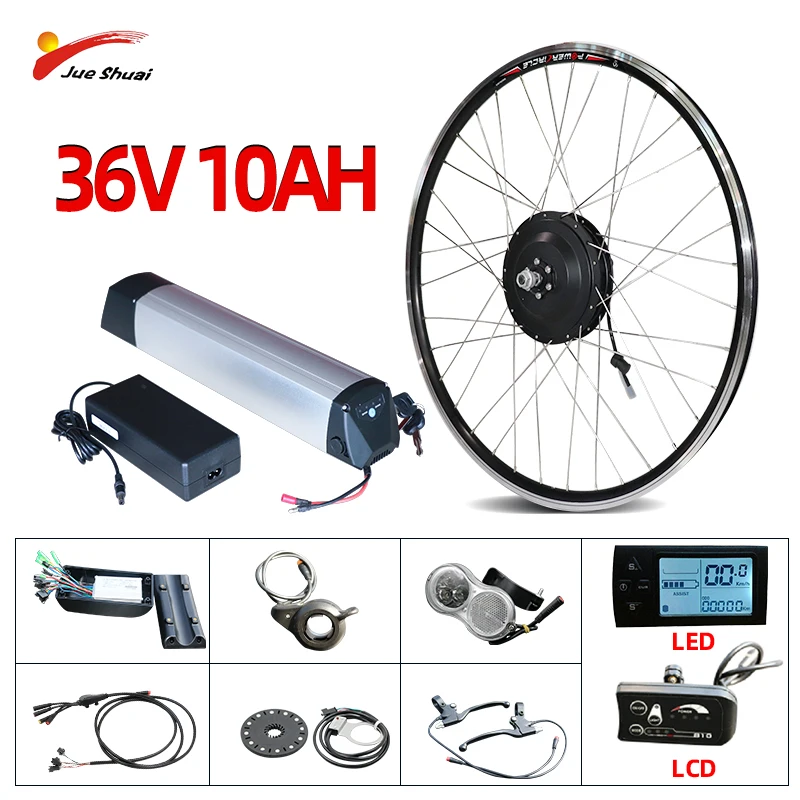 Billig EU RU Duty Freies 36V 350W Ebike Kit 36V 10AH Lithium-Batterie Elektrische Bike Conversion Kit Vorne Bürstenlosen Getriebe Hub Motor Rad