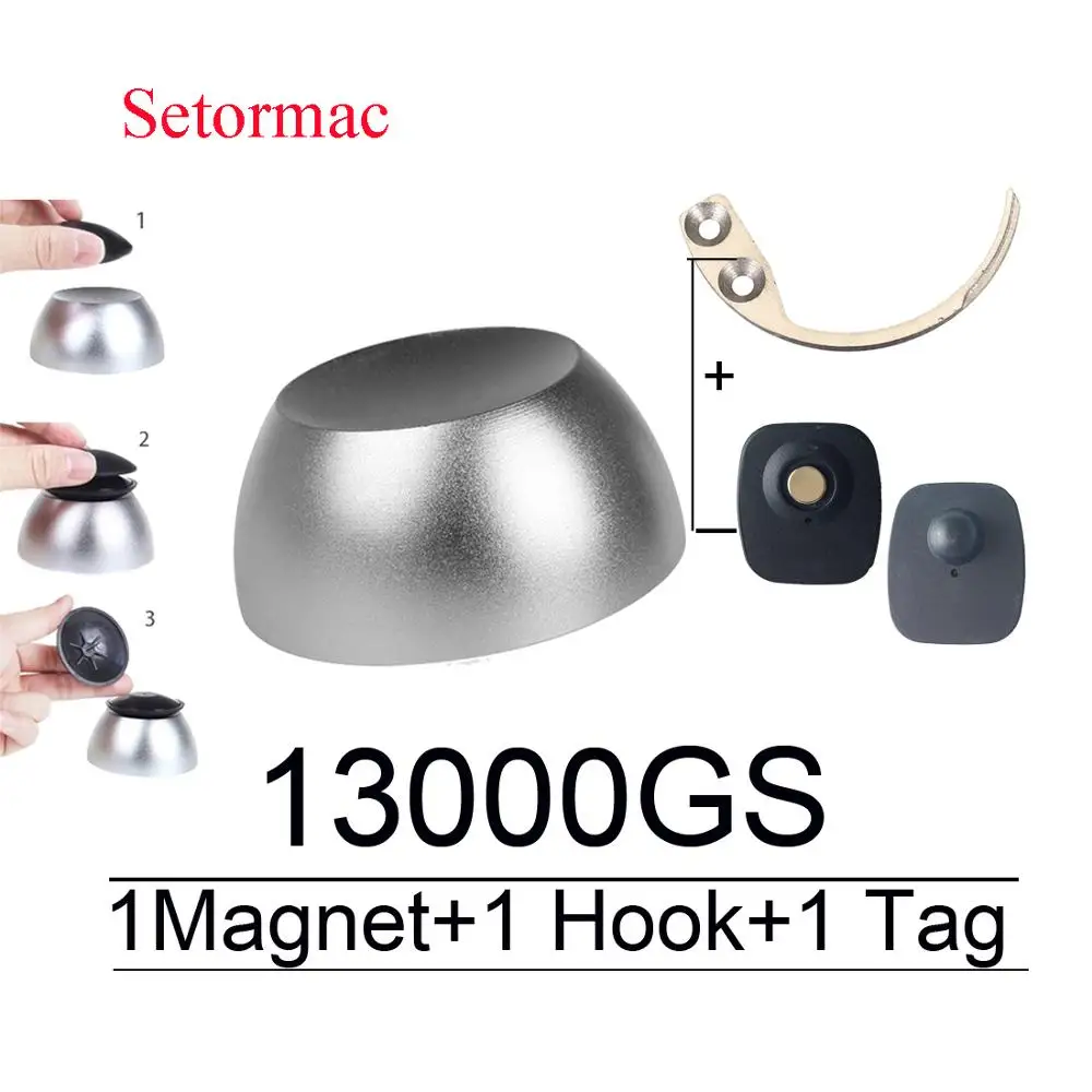 13000GS Универсальный магнитный деташер Кража в магазин магнит 1 шт. крюк ключ