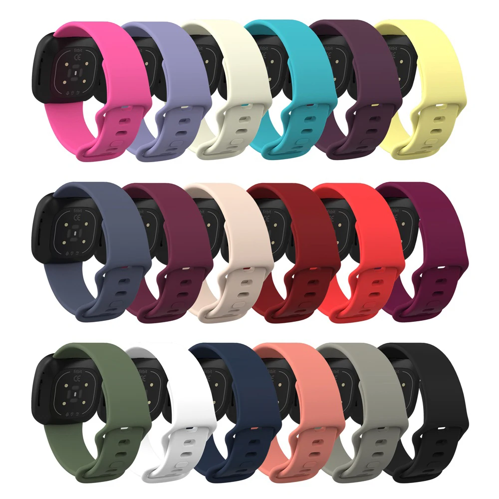 

Силиконовый сменный ремешок для умных часов Fitbit Versa 3, ремешок для наручных часов Fitbit Sense, регулируемые быстросъемные аксессуары