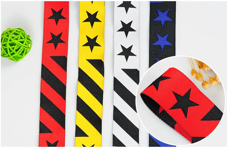 

Star Grosgrain Ribbon jacquard ribbon Sewing DIY polyester fabric ribbon lint wired ribbon craft supplies Accessories Decoration