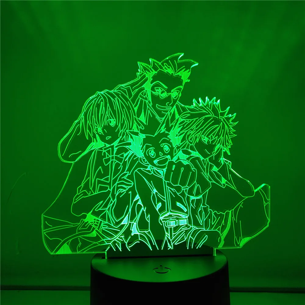 Hunter X 3D светодиодный ночной Светильник Гон Фрикс хоть аниме Спальня ночники