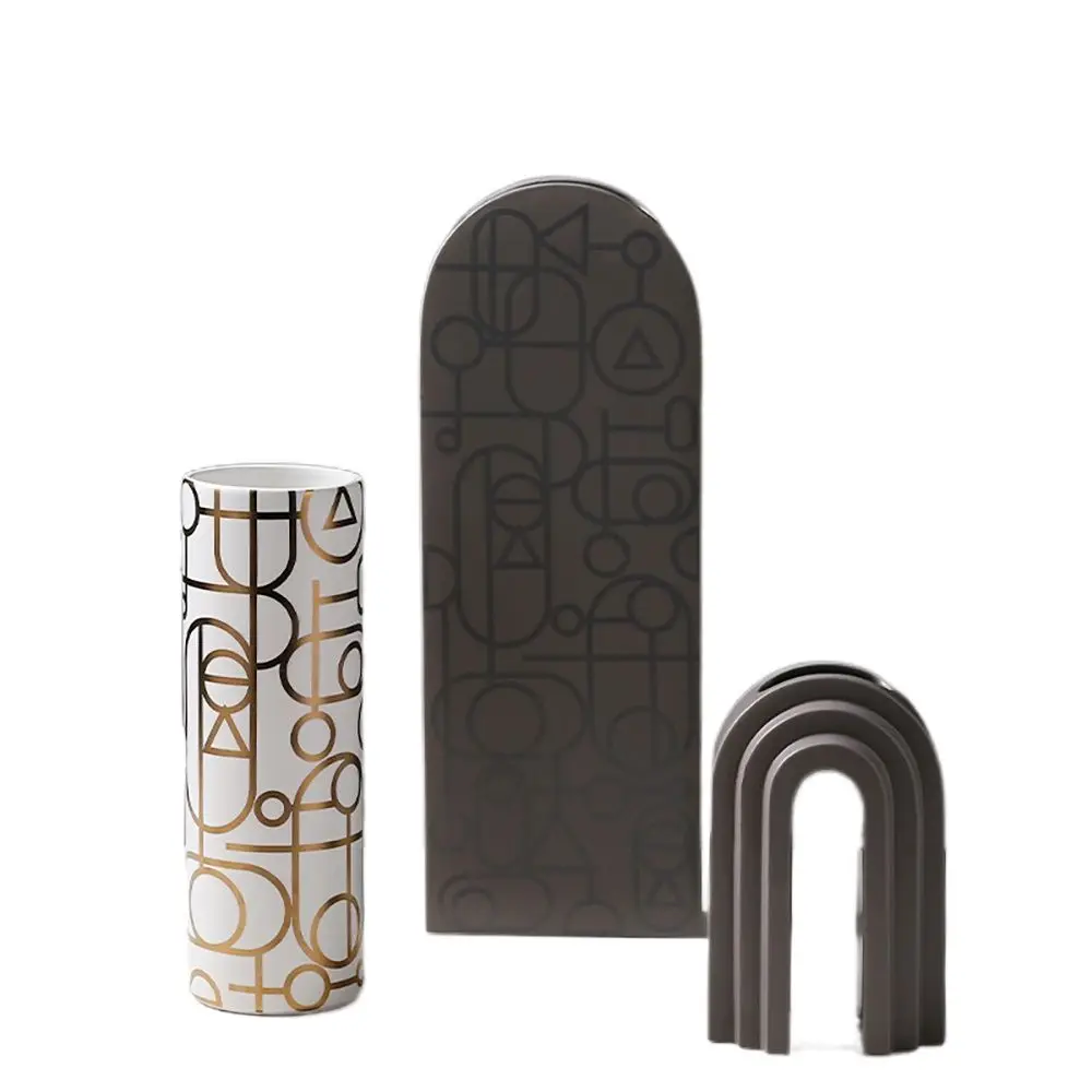 

Nordic Style Creative Ceramic Vase Decoration Home Modern Luxury Large Vase Living Room Dining Table Decoration Accessories Gift