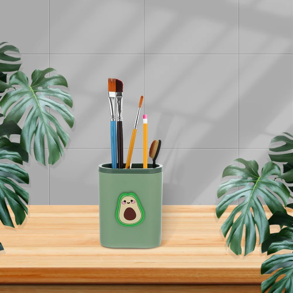 

3pcs Cartoon Pen Holder Desktop Pen Holder Makeup Brush Pot for School
