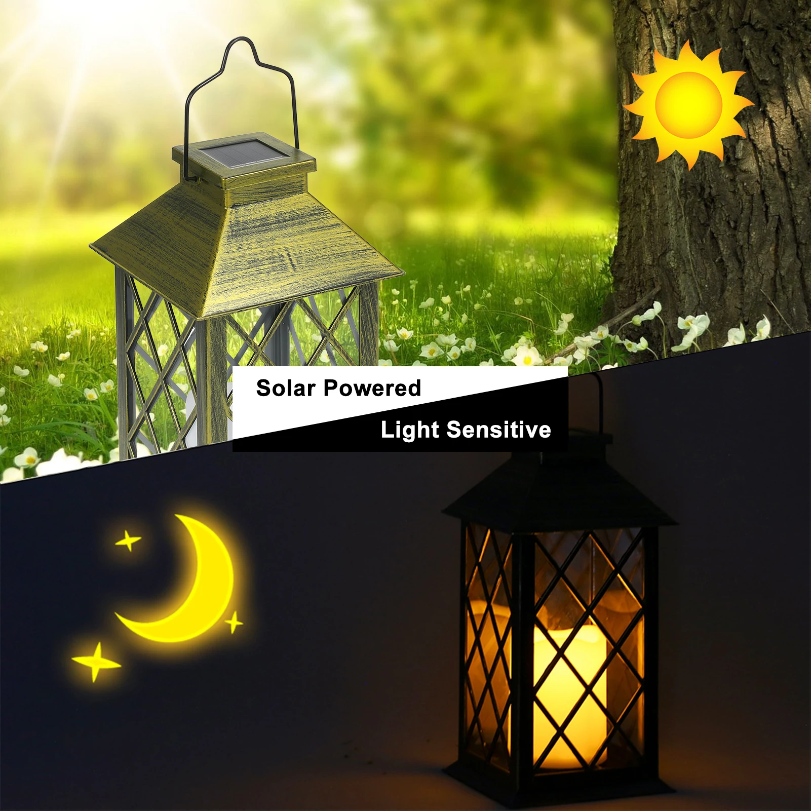 Tomshine Portable Solar Powered LED Light Lamp Dancing Flickering F-lame Lighting Rechargeable Wireless for Garden Outdoor | Лампы и