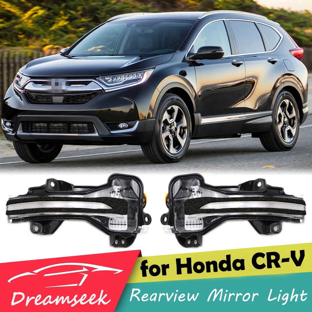 

Rearview Side Wing Mirror Light for Honda Fit Jazz City Odyssey Vezel HR-V 2014-2020 Dynamic Turn Lamp OEM Style Clear Lens