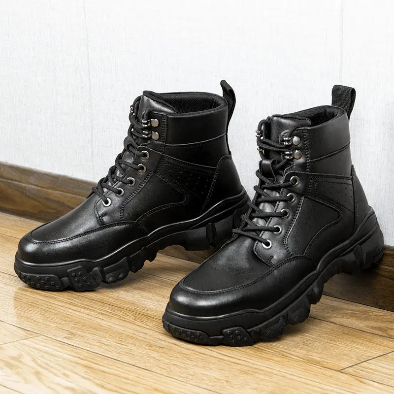 

2021winter New Extra Thick Cotton Shoes Men's Wool Northeast Snow Leather Waterproof Cold-Proof Warm Thick Cotton Boots