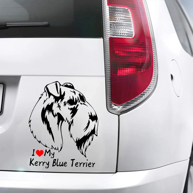 наклейки на авто Керри-блю-терьер наклейка черная виниловая водостойкая