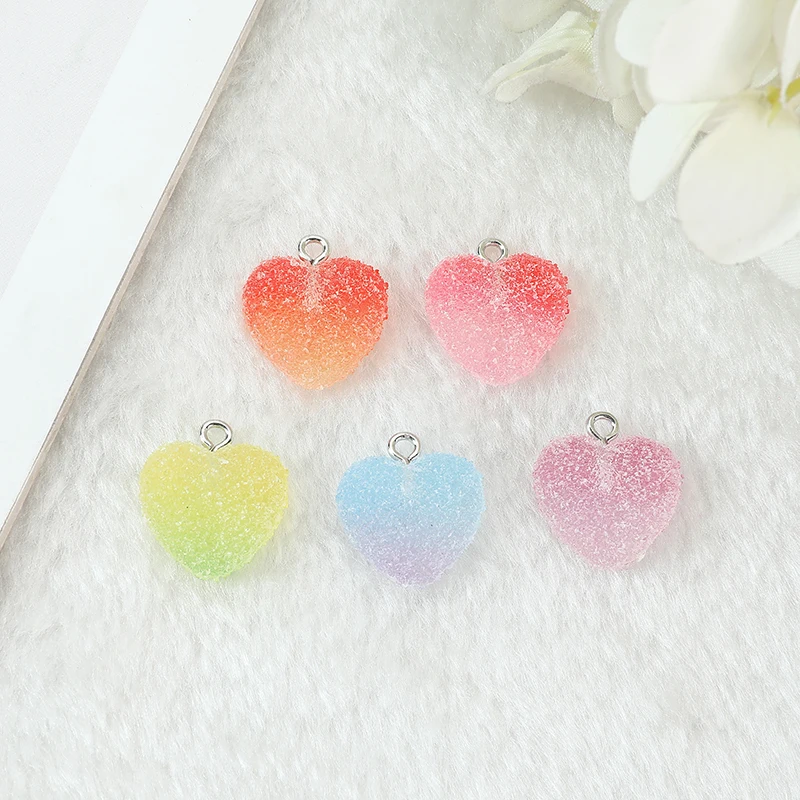 Подвески в виде сердца конфет креативные подвески из смолы с плоским основанием