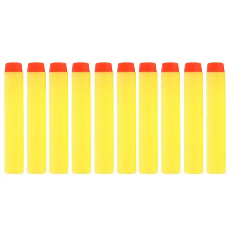 100pcs Yellow 6/10/100 шт для Nerf пули Ева Мягкий дырочку головы 7,2 см повторная зарядка пуль для игры в Дартс для Nerf игрушечный пистолет аксессуары для Nerf бластеры - Цвет: 100pcs Yellow