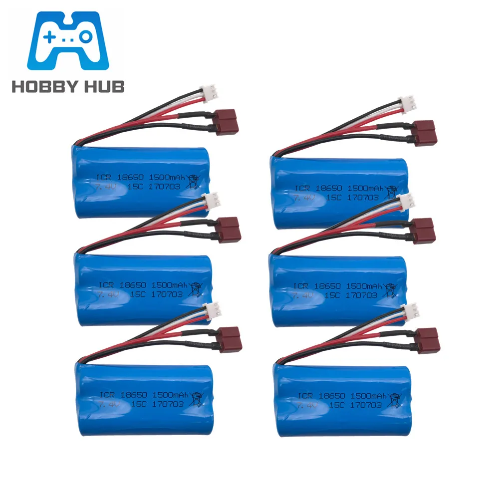 18650 7,4 V 1500 mAh 15c модель самолета вертолета высокого разряда 15C 18650 2S 12428 RC автомобиль 7,4 V литиевые батареи