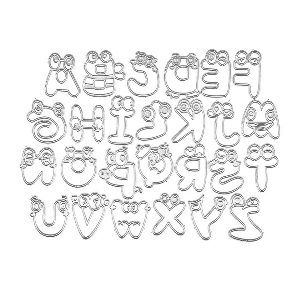 DiyArts слова Штампы Алфавит металла резки для изготовления карт Скрапбукинг