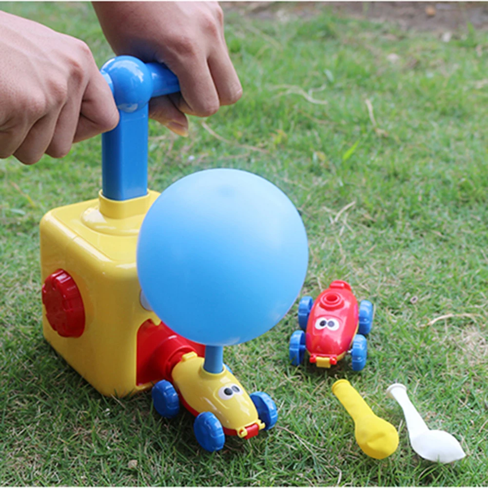 

Power Ball Car Aerodynamic Forces Inflatable Balloons Vehicle for Children Toys Mini Plastic Inflator Air Pump Science Toy