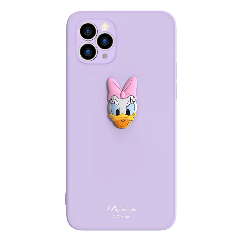Disney-funda de silicona l&iacute;quida para Apple 12Max, carcasa blanda, nueva-5