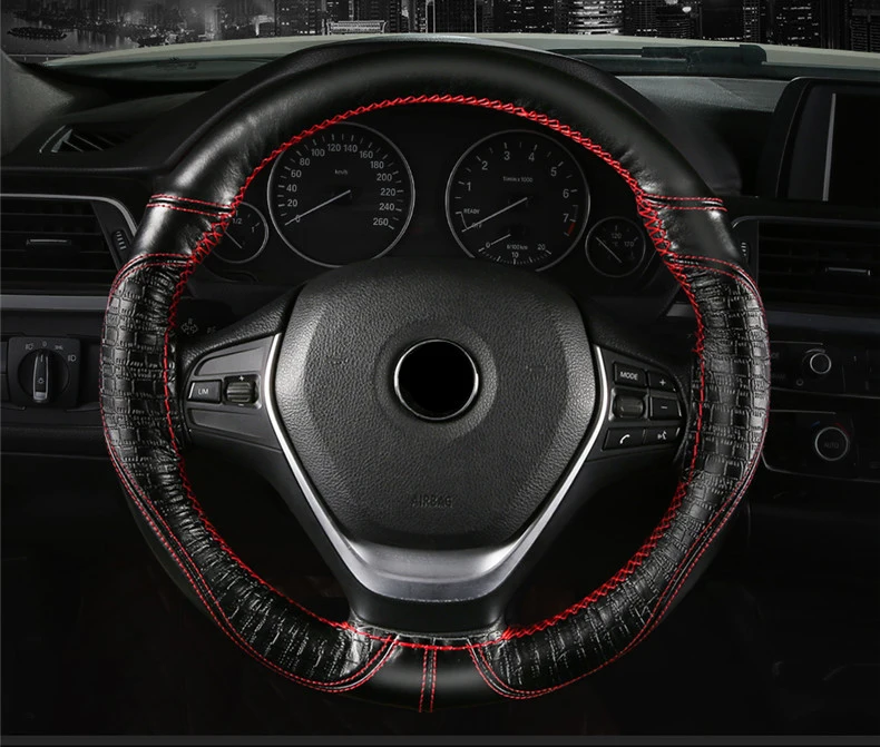 Натуральная кожа рулевое колесо крышка подходит для peugeot 108 208 308 508 2008 3008 т 5008 Citroen C1 C-Elysee C3 C4 C3 Aircross и т. д