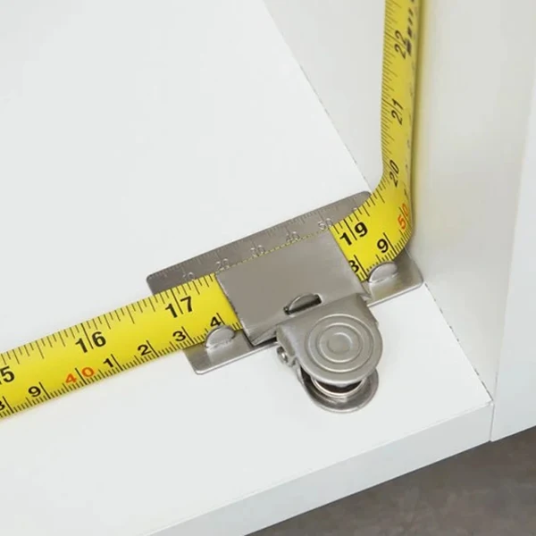 

Tape Measuring Tool for Corners Clamp Precise Positioning Measurement Tool Gauging Tools 8x6.5x1cm LBShipping