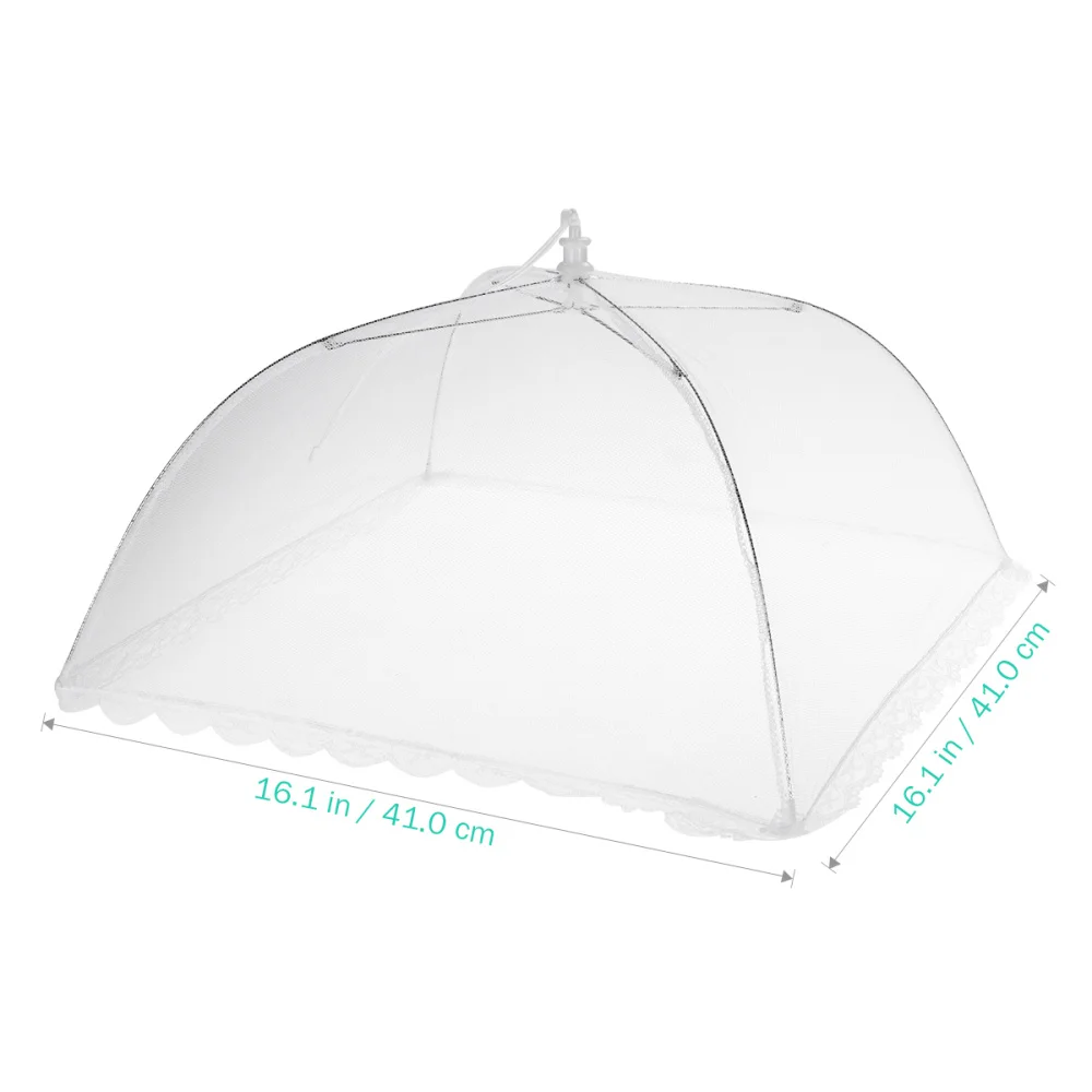 

BESTOMZ 6pcs Large Pop-Up Mesh Screen Food Cover Tent Umbrella Reusable and Collapsible Outdoor Picnic Food Covers Mesh Food Cov