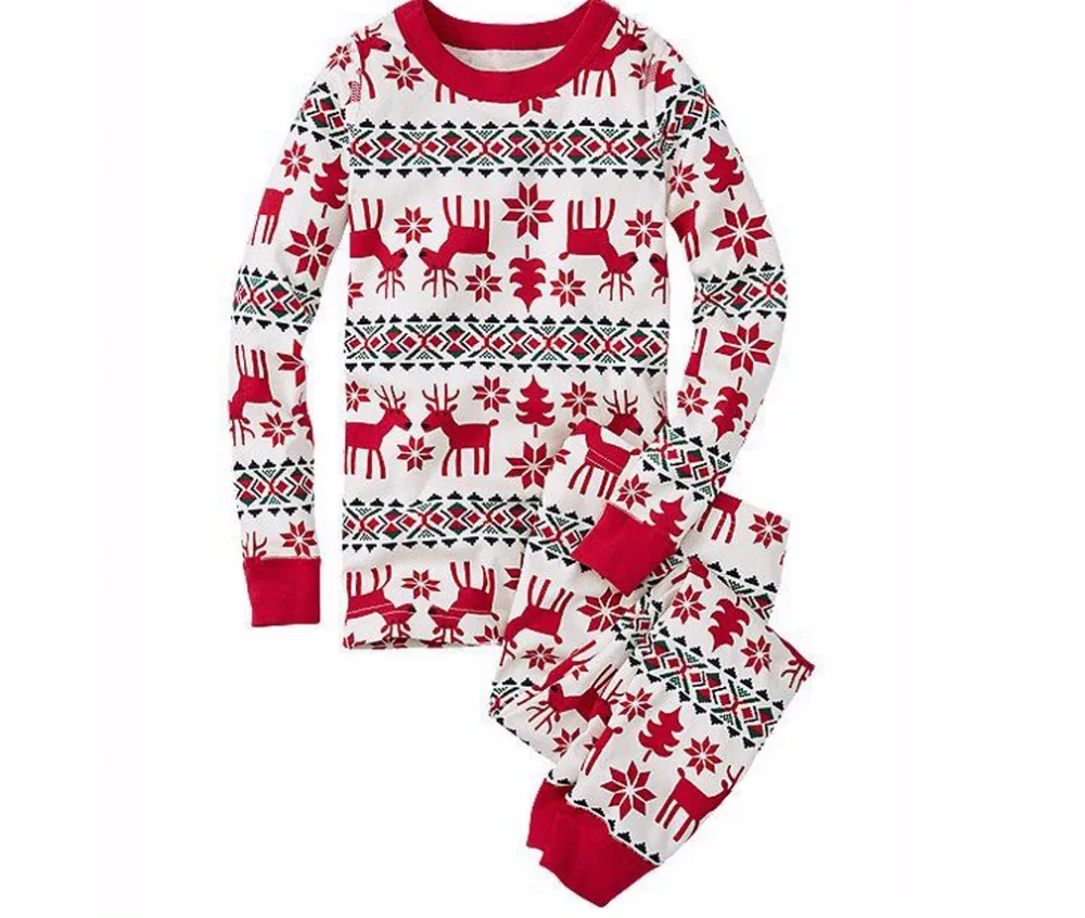 Одинаковые рождественские пижамы для всей семьи 2020 взрослых и детей одежда сна