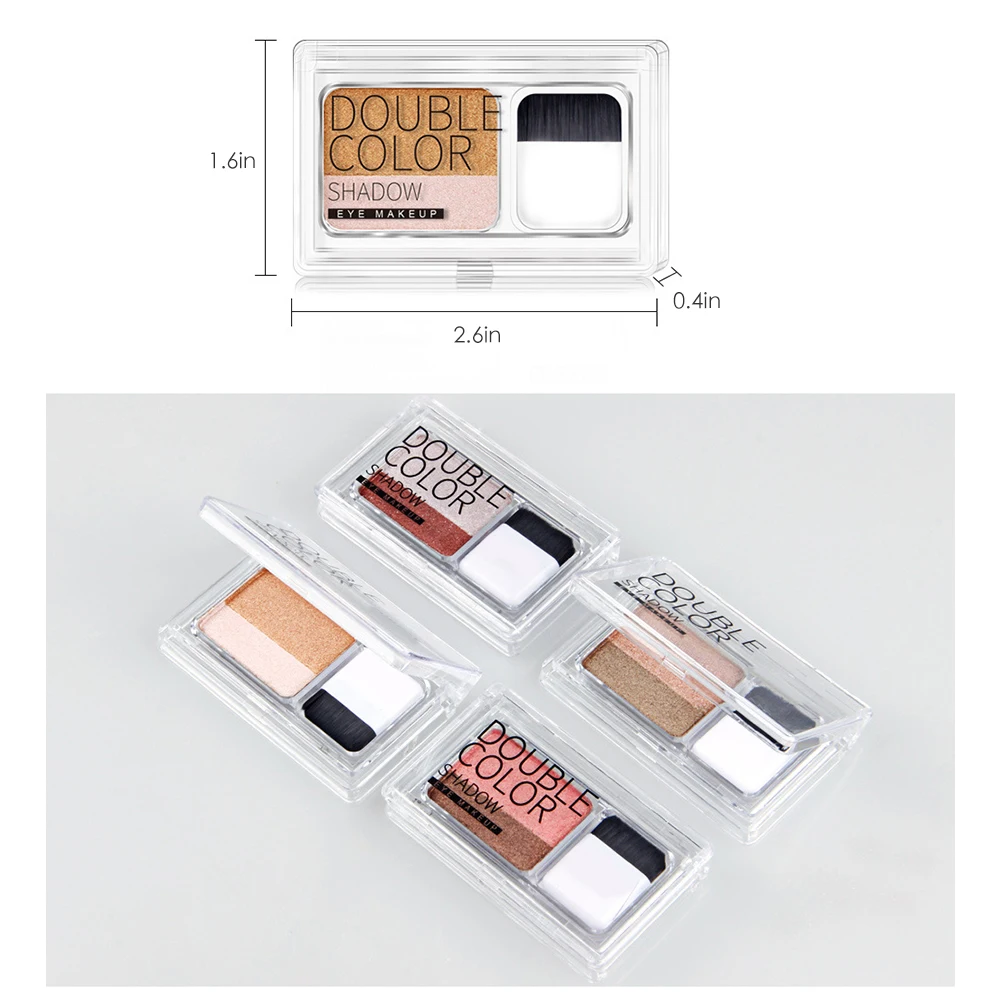 Палитра двухцветных теней для век блестящие тени палитра макияжа ленивые