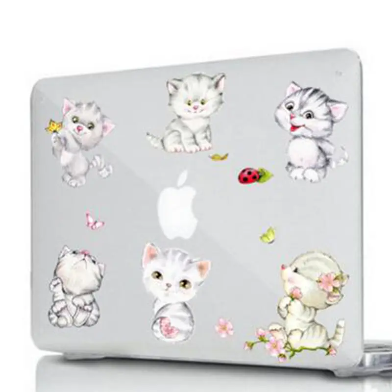 New Lovely Cat Kitten Wall Stickers Toilet Door Butterfly Bathroom Art Decals Home Decoration Window Glass | Дом и сад