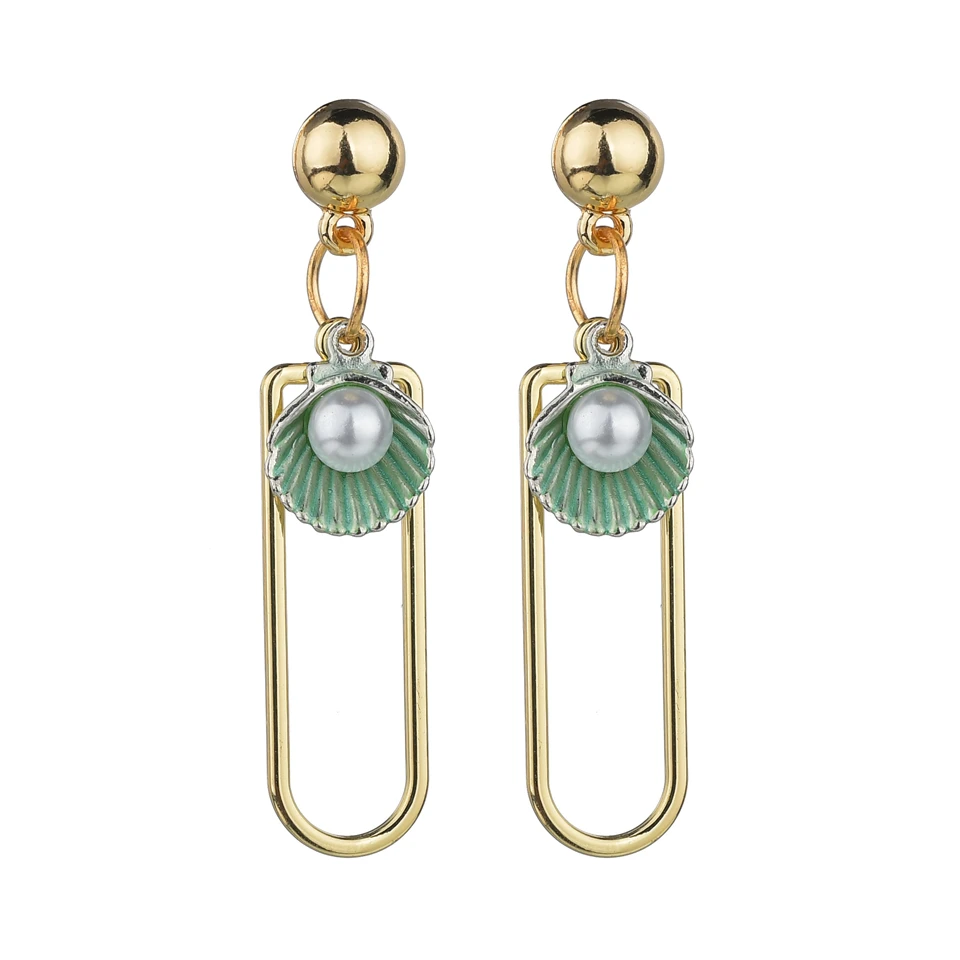 Элегантные матовые металлические золотые серьги в форме морской звезды