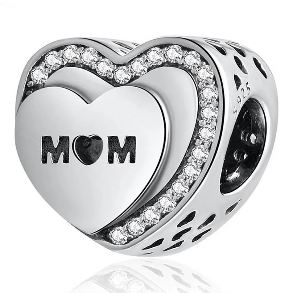 S925 Silver Bead Sister Daughter Dad Mom Mother Friends Family Tree Thank you Charms fit Lady Bracelet Bangle | Украшения и