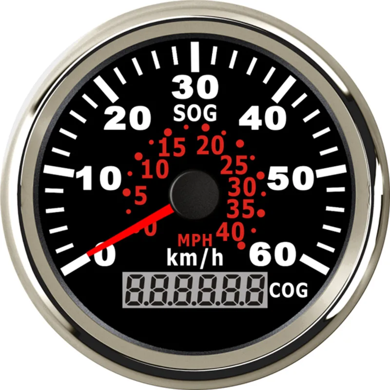 Спидометр GPS 60 км/ч с красной подсветкой водонепроницаемый 85 мм одометр 12 В/24 В для