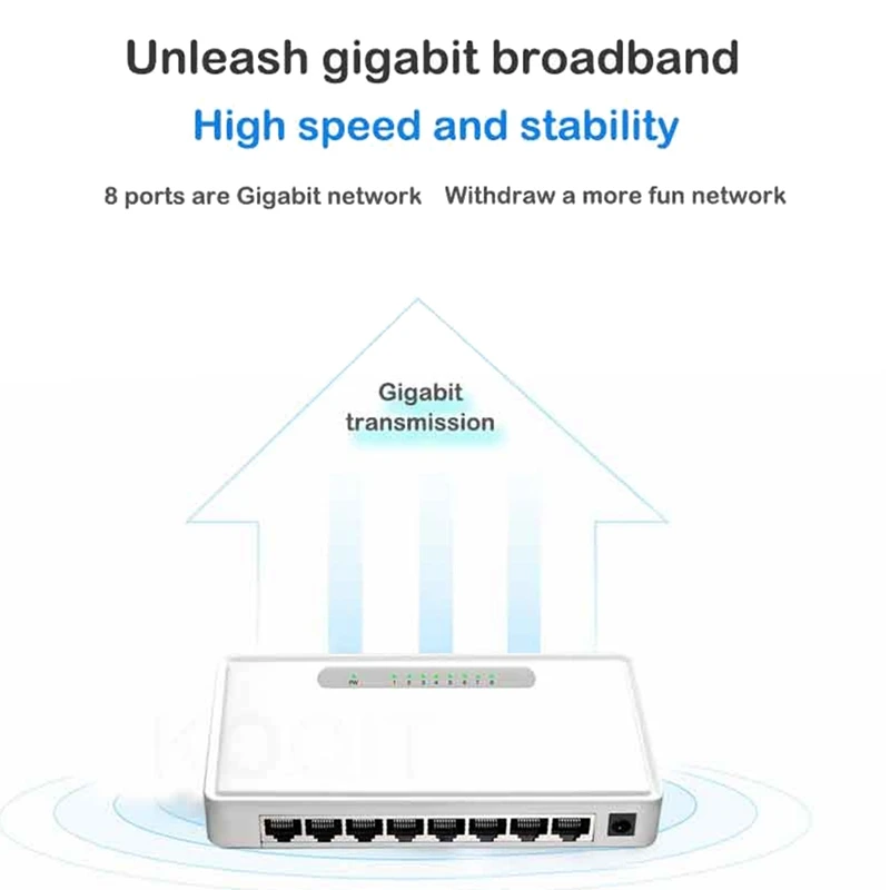 8-портовый гигабитный коммутатор VLAN 1000M настольные компьютеры Ethernet сетевой