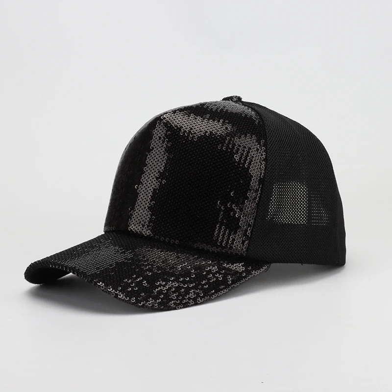 

COKK Mesh Cap Women Sequin Bling Baseball Cap Snapback Summer Hats For Women Trucker Cap Sun Hat Female Casquette Gorras Fashion