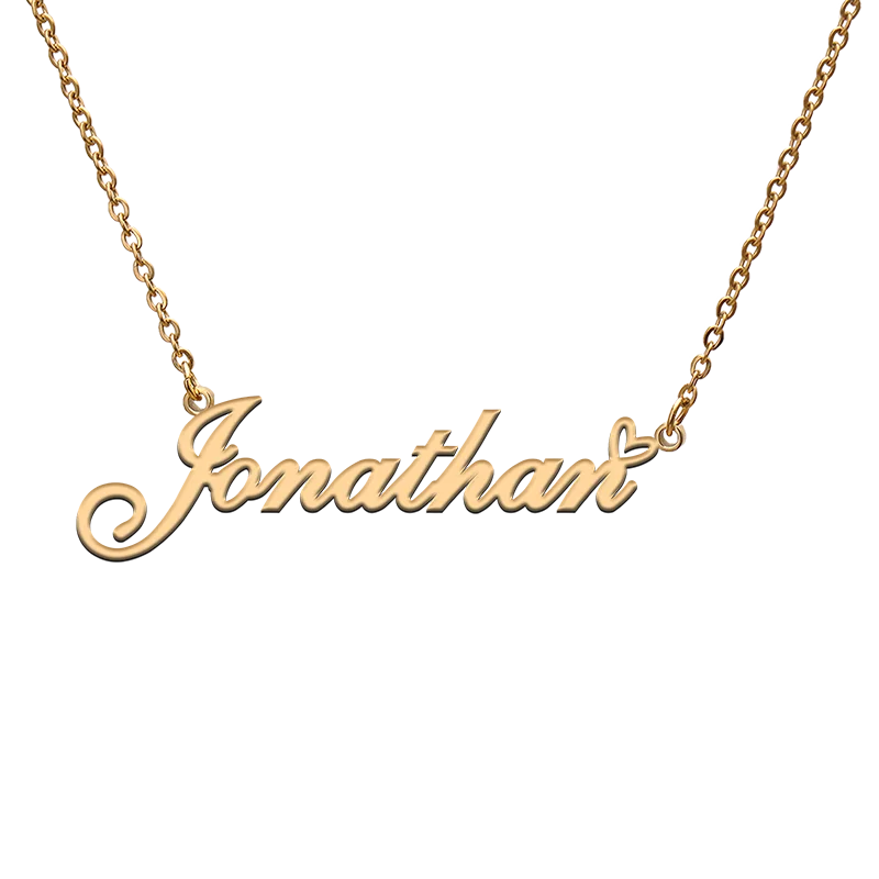Ожерелье с персонализированным персонажем Бог сердцем любви именем Джонатана