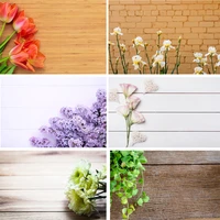 shengyongbao vinyl custom photography backdrops prop scenery flower and wooden planks photography background 200207fk 009