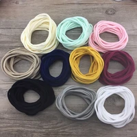 10pcslot super soft thin nylon headbands elastic skinny headband for kids solid hairband customized hair accessories for girls
