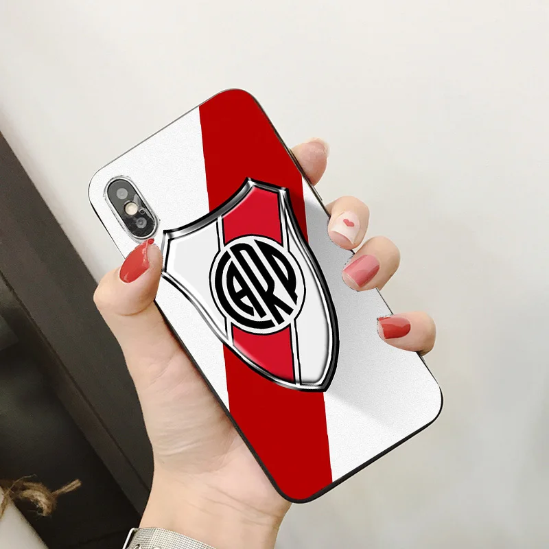 Чехол для телефона FC Ривер Плейт iphone XR 11 Pro XS Max X 5 5S черный DIY мягкий чехол Scocco SE 7 8 6
