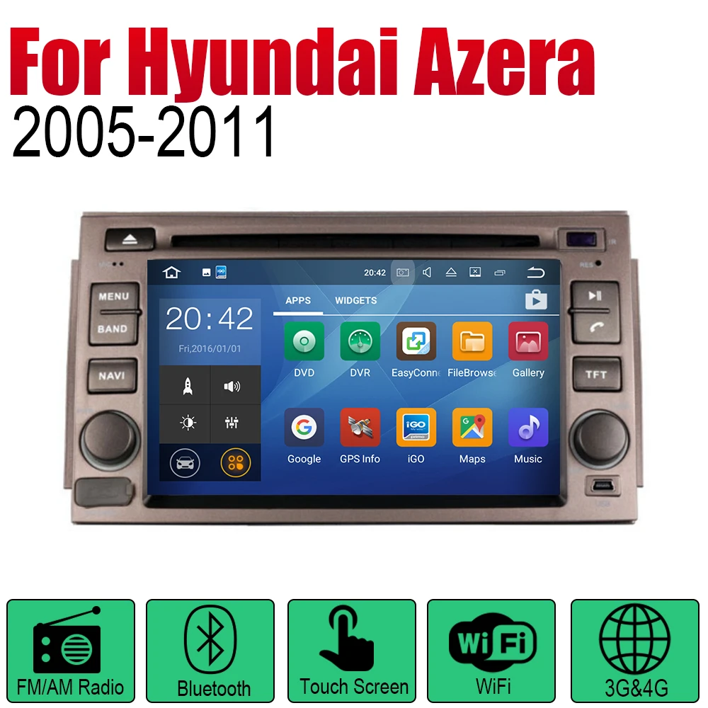 Автомагнитола ZaiXi 2 Din для Hyundai Azera 2005 ~ 2011 GPS навигация BT Wi Fi карта мультимедийная