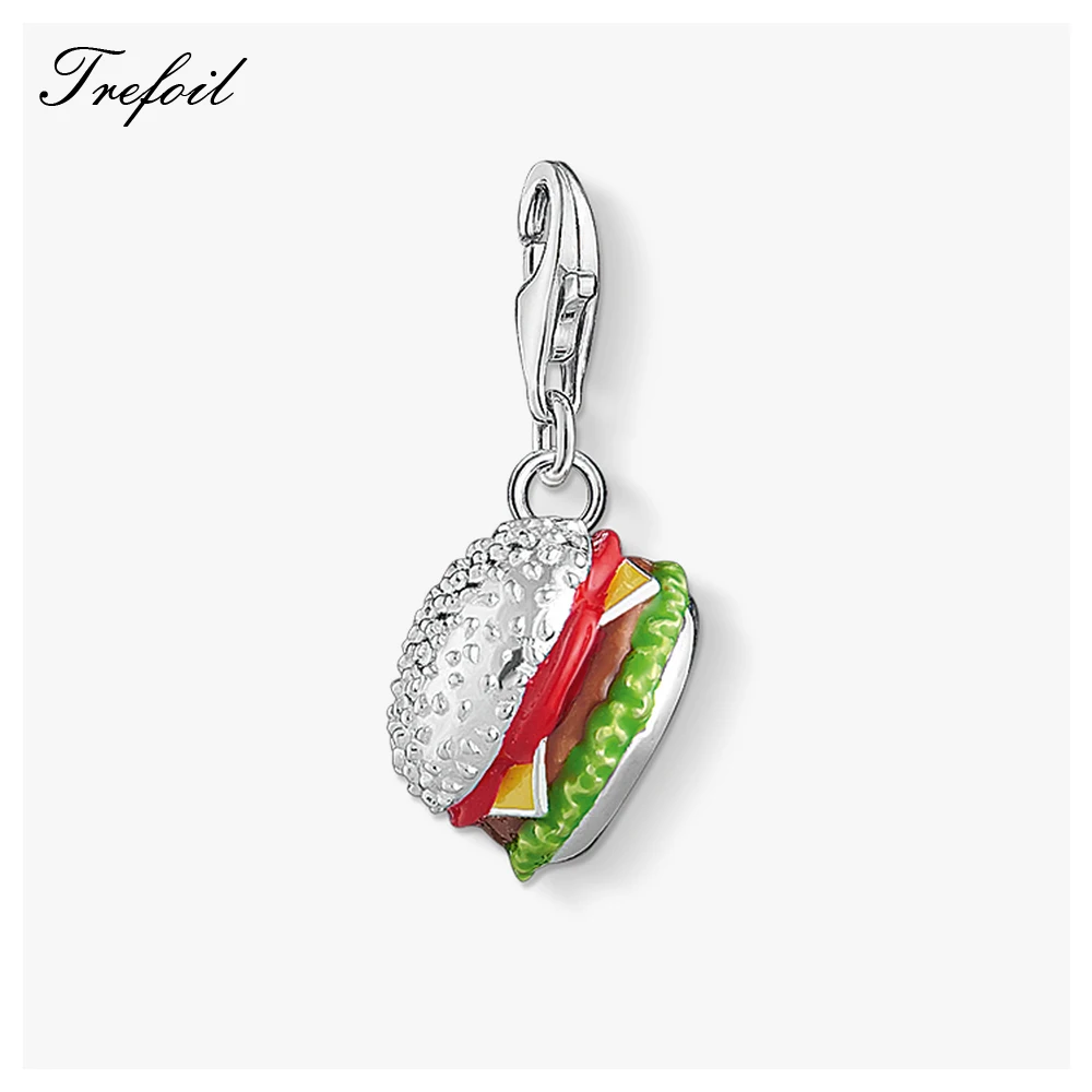 Подвеска с изображением чизбургера модные ювелирные изделия из стерлингового