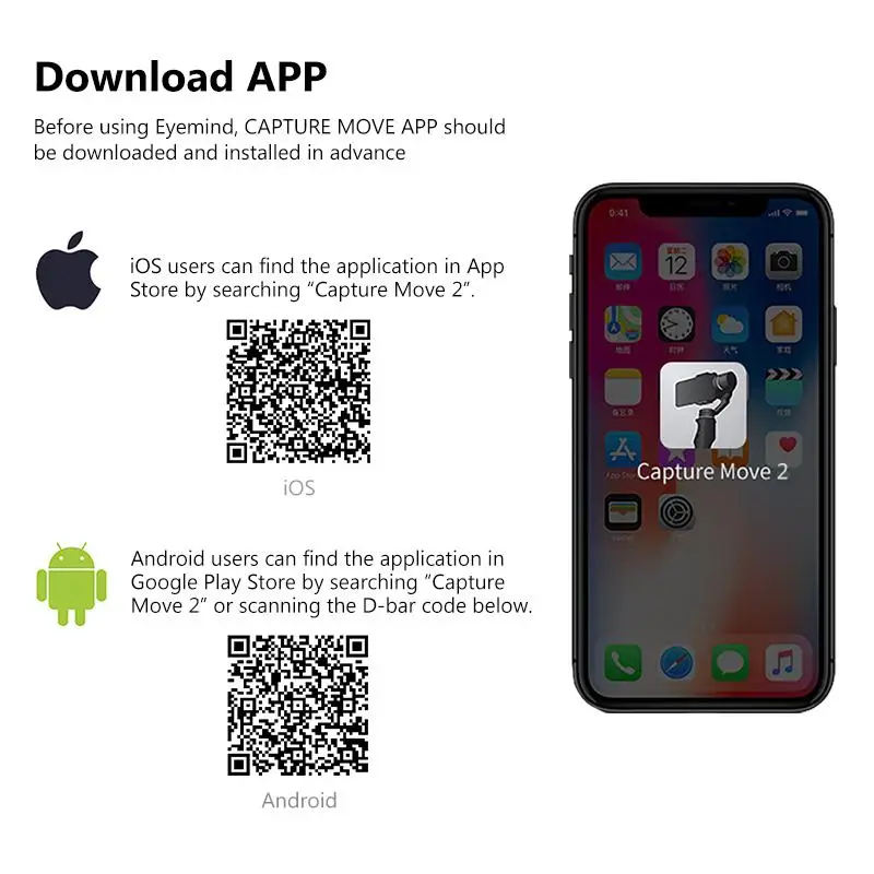 LeadingStar Beyondsky Eyemind 3-axis Gyro интеллигентая(ый) ручной карданный стабилизатор для смартфона