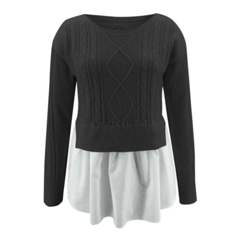 

Jumper Blouse Tee Warm Long Sleeve Spring Sweater Shirt Tops Plain Women Ladies