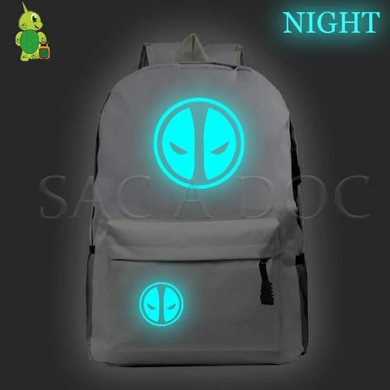 13gray Новинка, рюкзак Mochila, Мстители, женский, мужской, рюкзак, светящийся, для подростков, школьные сумки, Капитан Америка, дорожная сумка для ноутбука - Цвет: 13gray