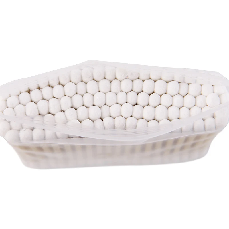 100 шт./упак. двойной головкой ватные тампоны Для женщин Макияж бутоны наконечник