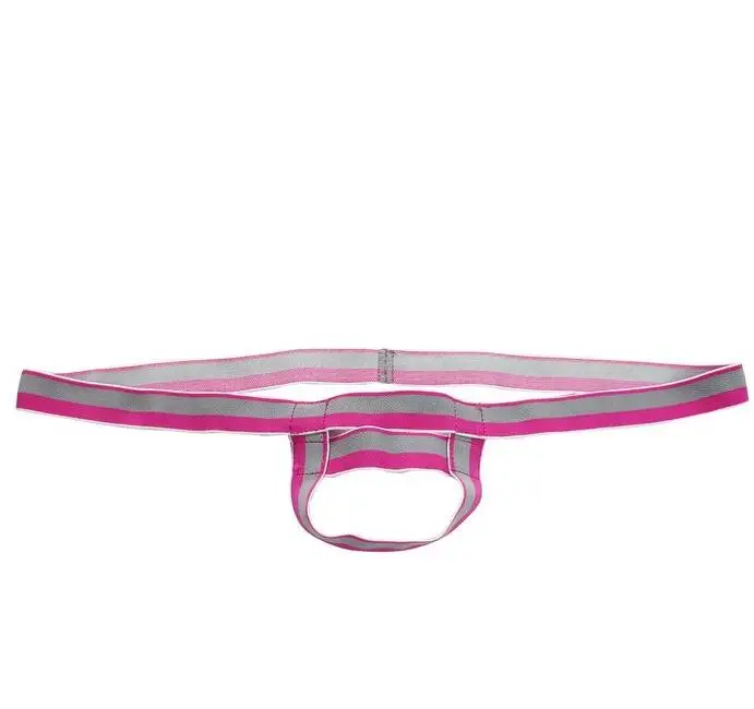 Мужские сексуальные стринги с металлическим кольцом и открытой промежностью