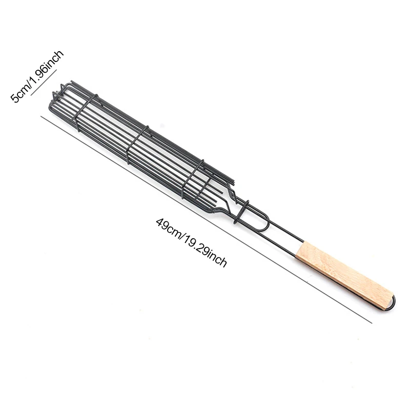 

Portable BBQ Grill Basket for Camping Stainless Steel Easy-Flipping Nonstick Barbecue Skewers Kitchen Camping supplies