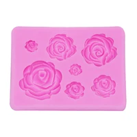7 sizes rose flower shaped silicone fondant cake decorating mold chocolate molds mousse mould baking tools kitchen accessories