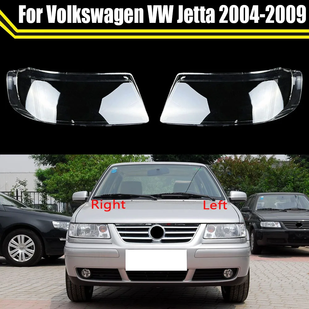 

Car Transparent Lampshade Case Headlight Glass Shell Lamp Shade Front Headlamp Lens Cover For Volkswagen VW Jetta 2004~2009
